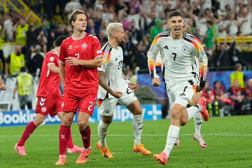 Germanys Kai Havertz celebrates a goal